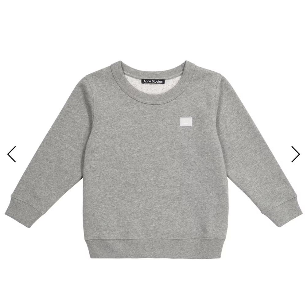 Acne Studios Kids Gray Sweatshirt with Patch boys 8 10 small mini Fairview face
